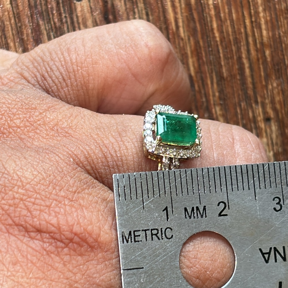 14k Gold Natural Deposit & Emerald Ring ✨FIRM✨ - Picture 8 of 16